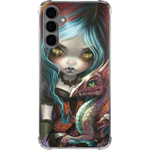 Gothic Vampire Fairy with Dragon & Skulls by Jasmine Becket-Griffith Galaxy S24 Plus Clear Case